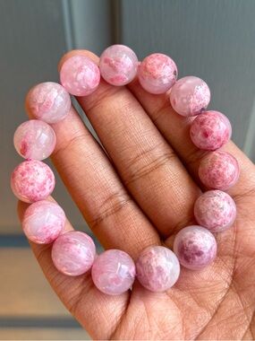 Sakura Rhodonite Crystal Bracelet 14mm